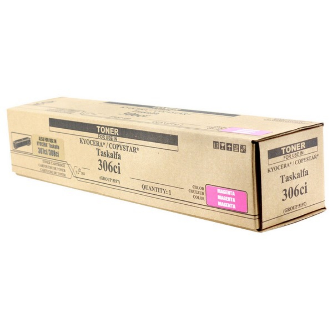 Picture of Compatible Kyocera Mita TK-5197M (1T02R4BUS0) Toner Cartridge, Magenta, 7K Yield, TAA Compliant, Made in USA