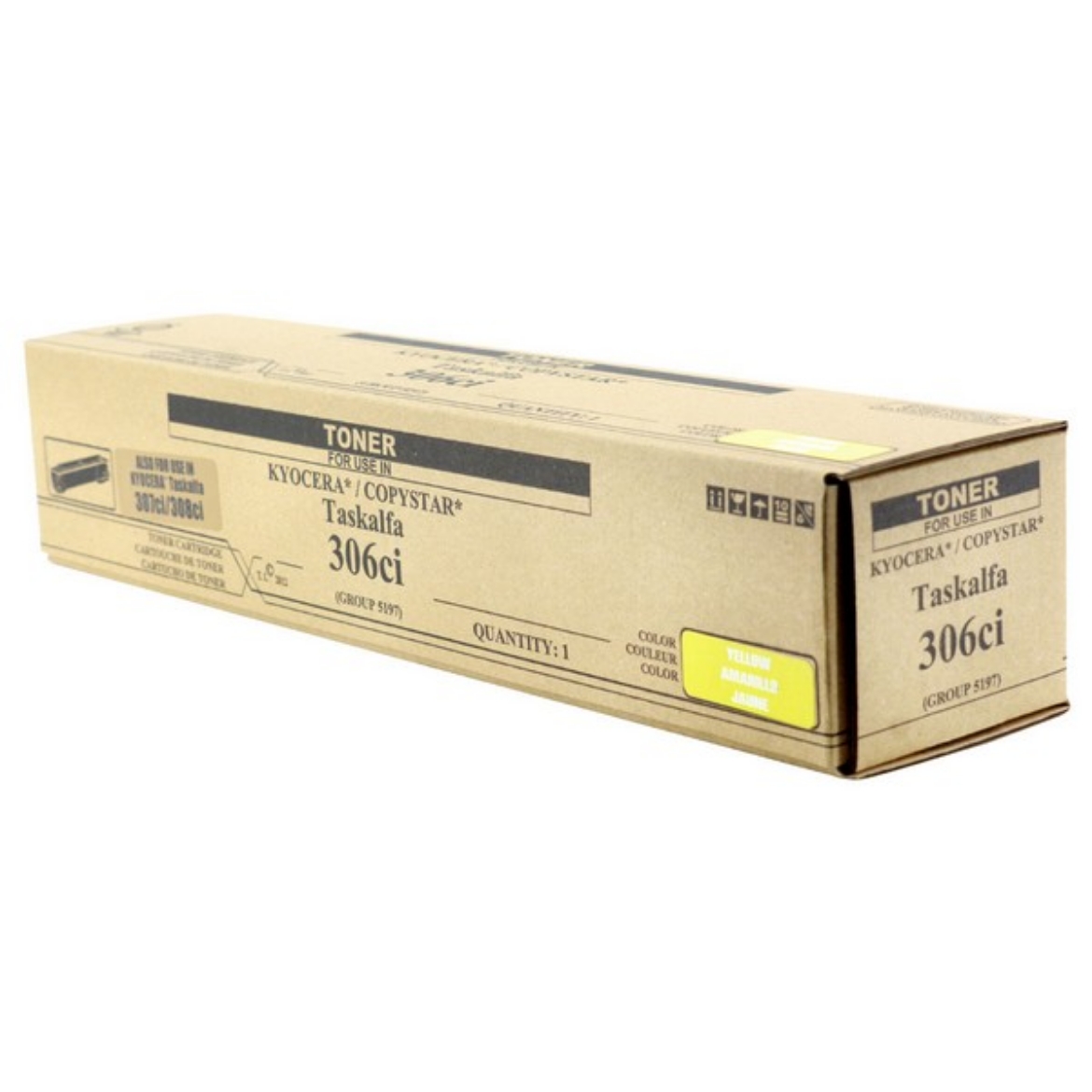Picture of Compatible Kyocera Mita TK-5197Y (1T02R4AUS0) Toner Cartridge, Yellow, 7K Yield, TAA Compliant, Made in USA