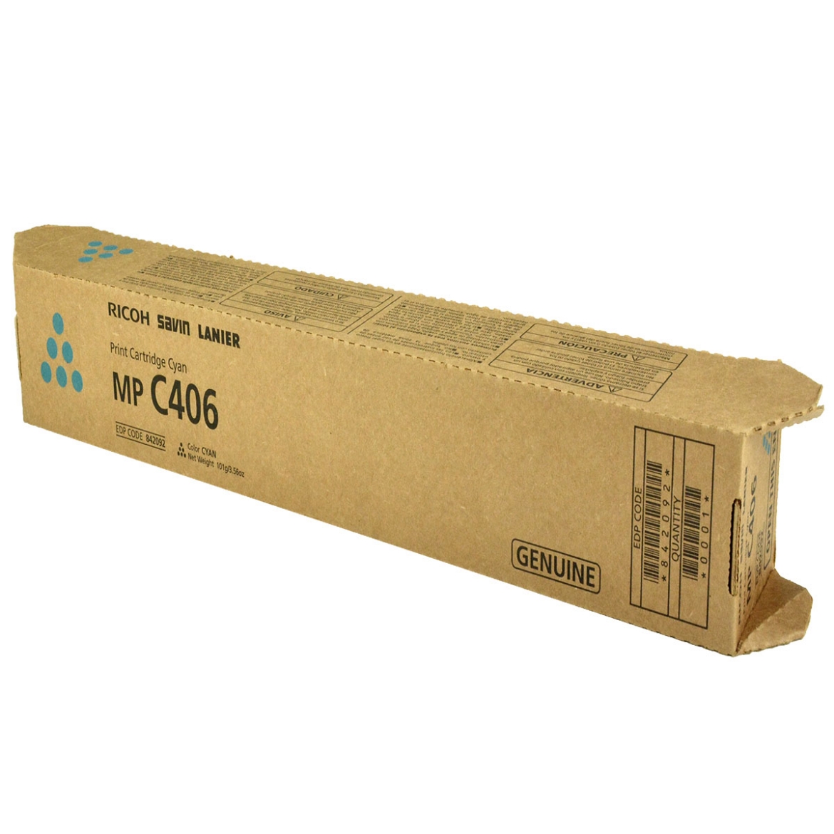 Picture of OEM Ricoh  (842092) Toner Cartridge, Cyan, 6K Yield