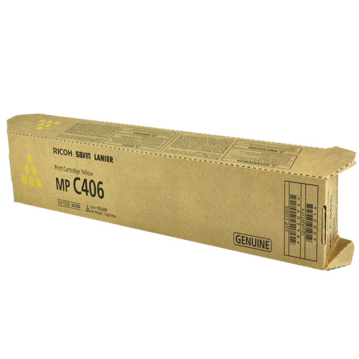 Picture of OEM Ricoh  (842094) Toner Cartridge, Yellow, 6K Yield