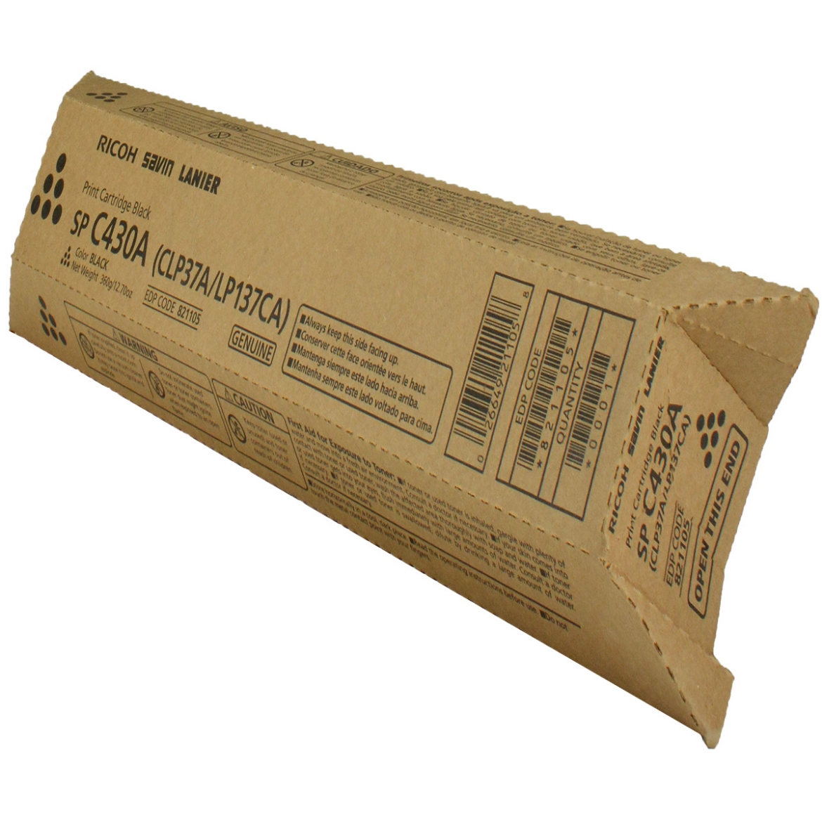 Picture of OEM Ricoh  (821105) Toner Cartridge, Black, 24K Yield