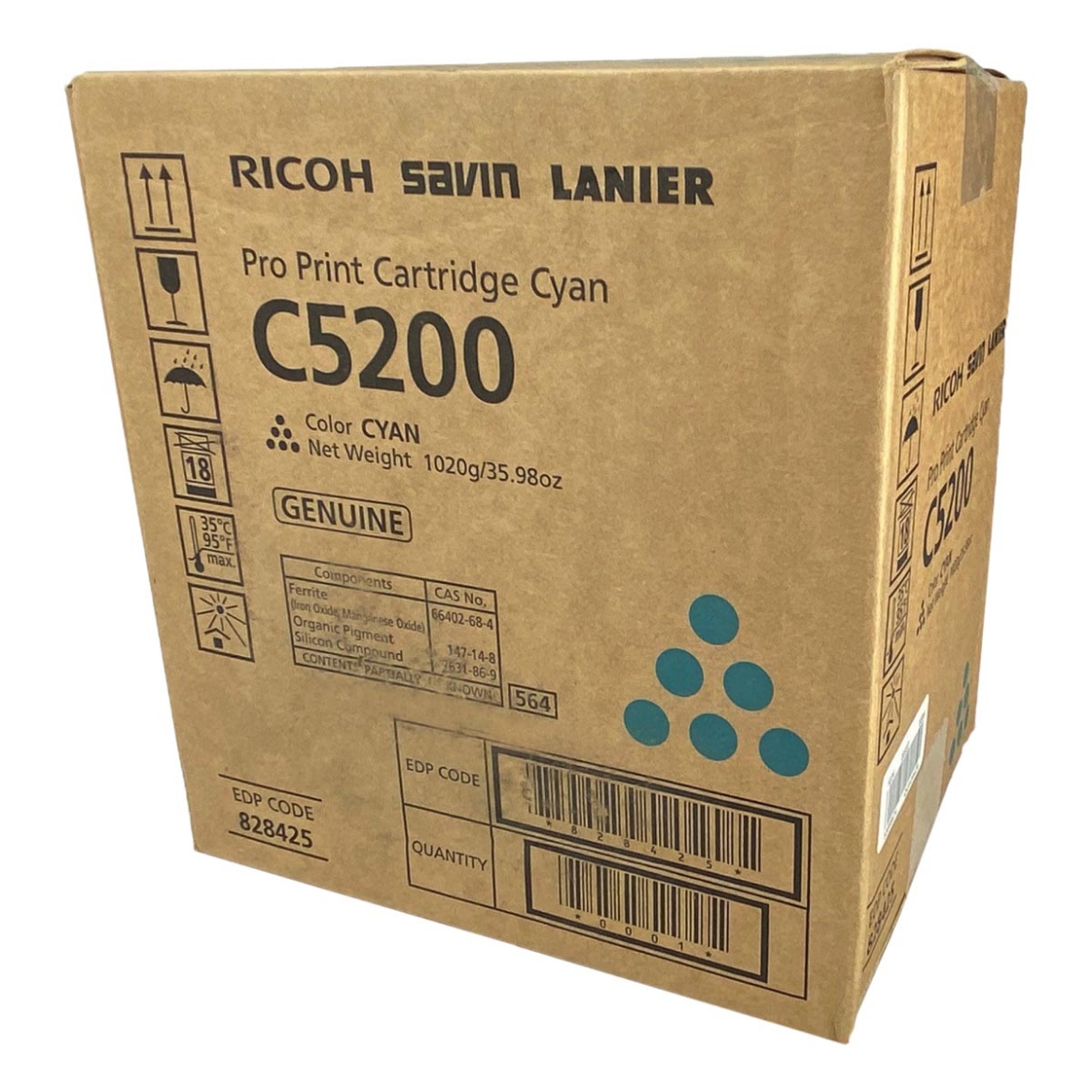 Picture of OEM Ricoh  (828425) Toner Cartridge, Cyan, 24K Yield