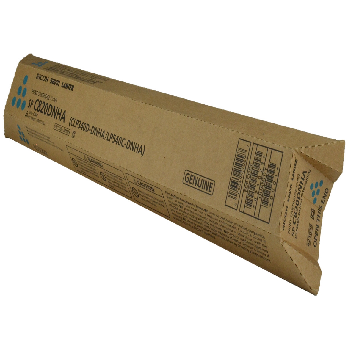 Picture of Ricoh 821029 Cyan Toner Cartridge (15000 Yield)