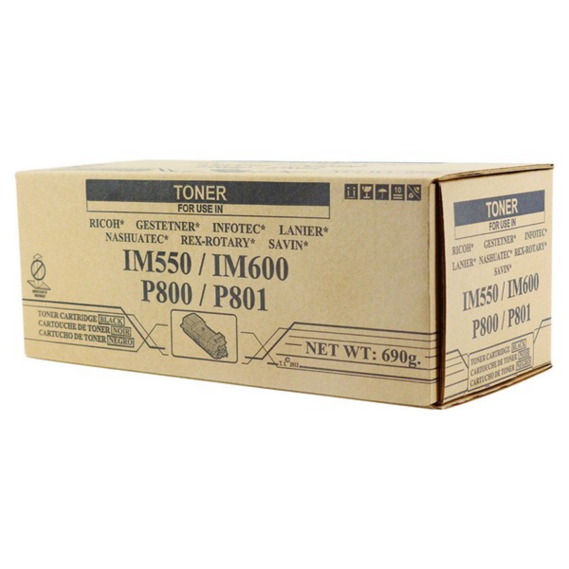 Picture of Compatible Ricoh IM 600 (418477) Toner Cartridge, Black, 25.5K Yield, TAA Compliant, Made in USA