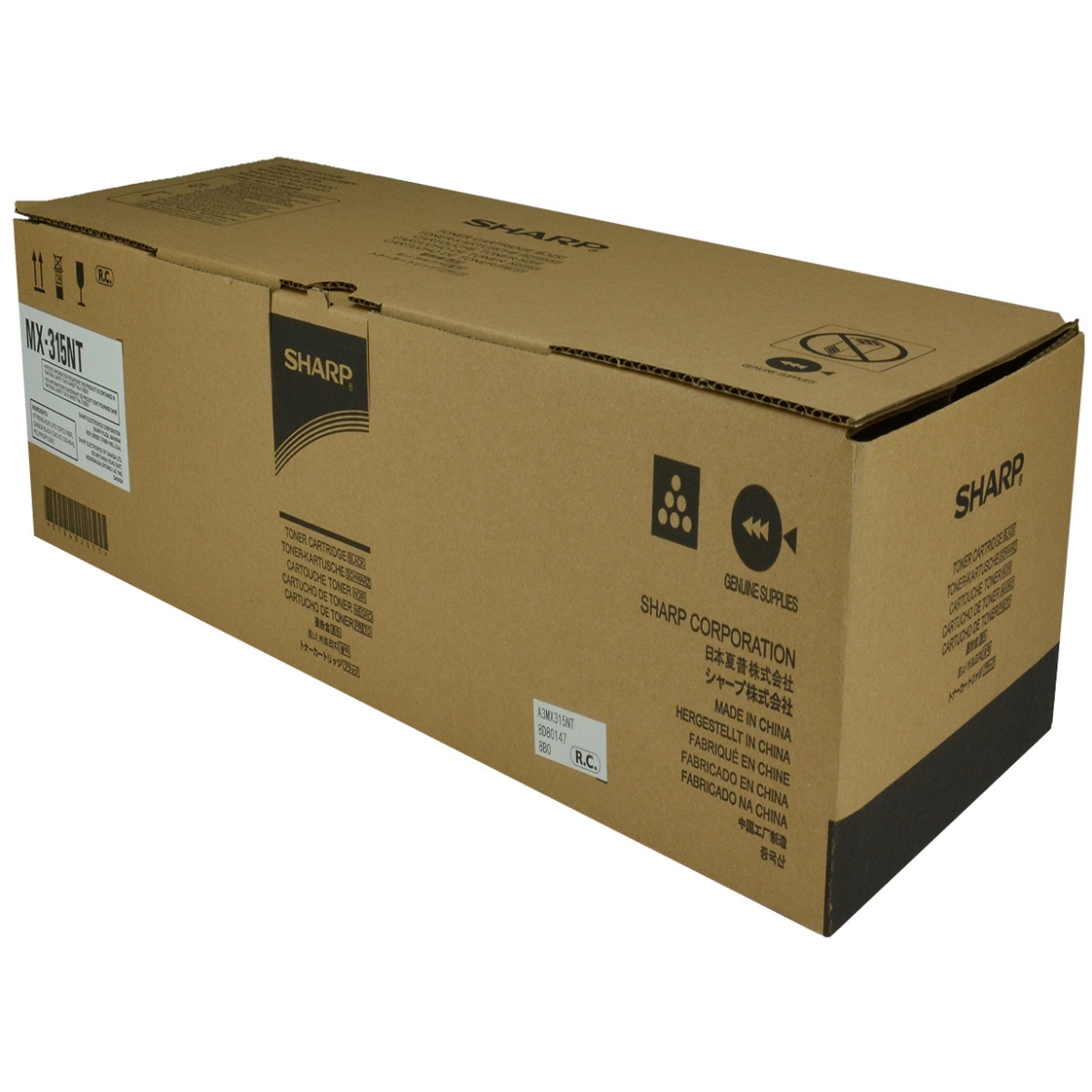 Picture of OEM Sharp MX-315NT Toner Cartridge, Black, 27.5K Yield