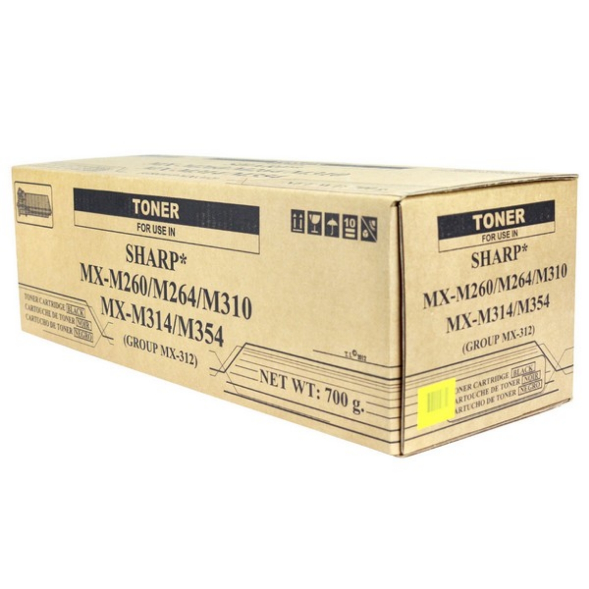 Picture of TAA Compatible MX-312GT (MX-M312NT) Black Copier Toner (25000 Yield) TAA Compliant