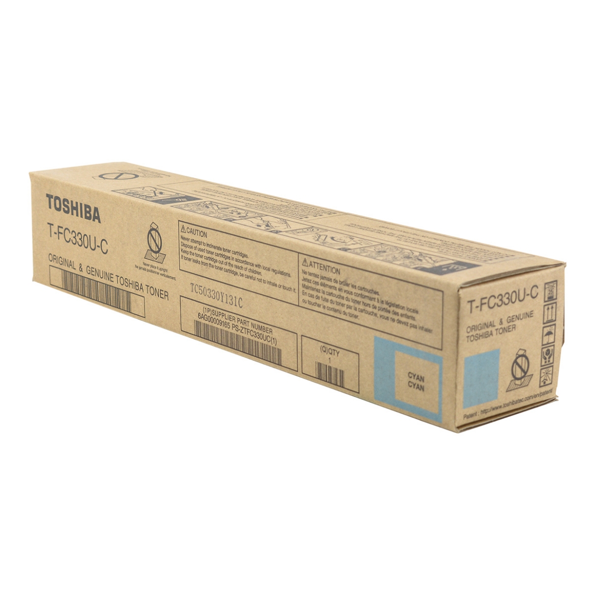 Picture of OEM Toshiba T-FC330U-C (TFC330UC) Toner Cartridge, Cyan, 17.4K Yield