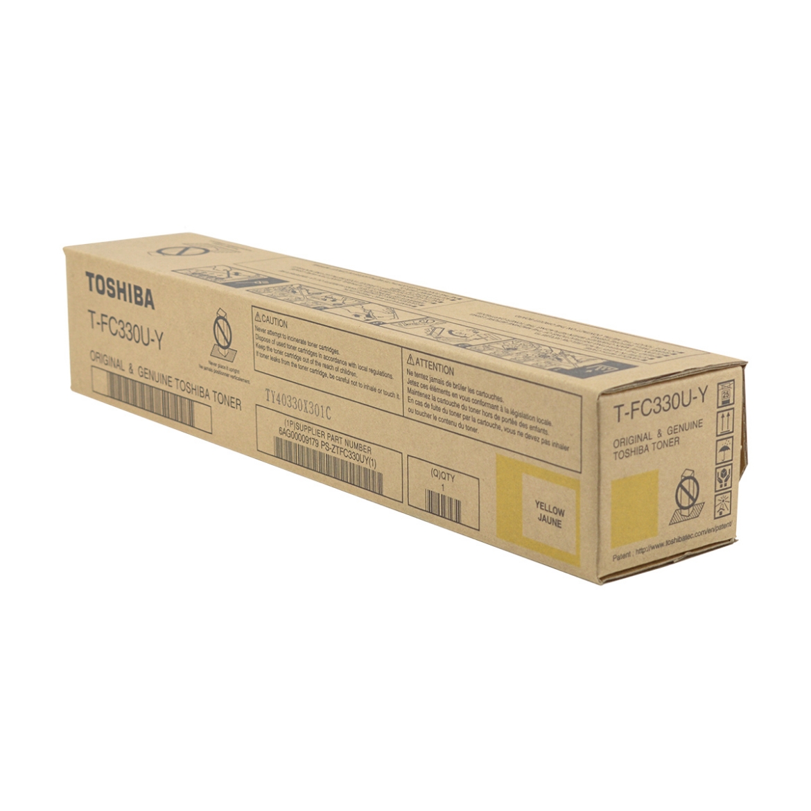 Picture of OEM Toshiba T-FC330U-Y (TFC330UY) Toner Cartridge, Yellow, 17.4K Yield