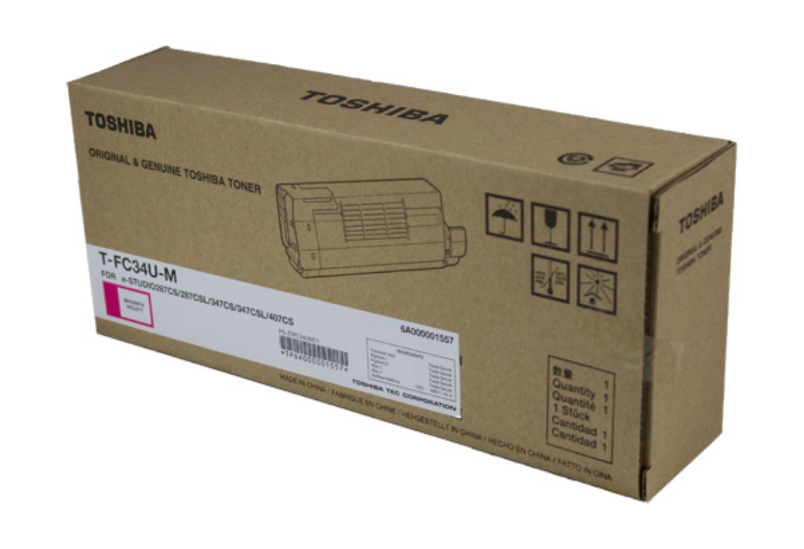 Picture of OEM Toshiba T-FC34U-M (TFC34UM) Toner Cartridge, Magenta, 11.5K Yield