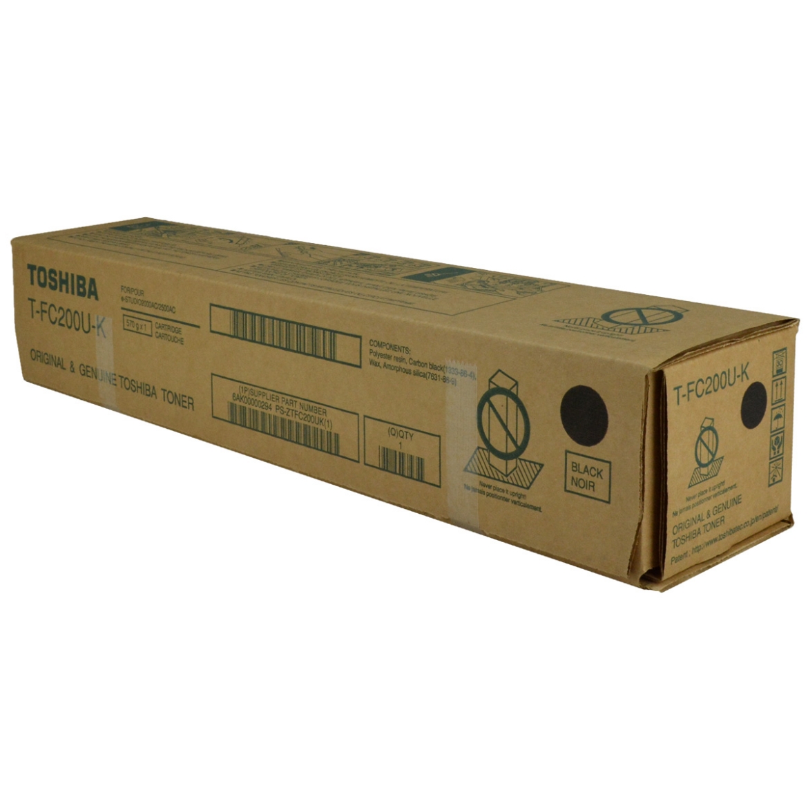 Picture of OEM Toshiba T-FC200U-K (TFC200UK) Toner Cartridge, Black, 38.4K Yield
