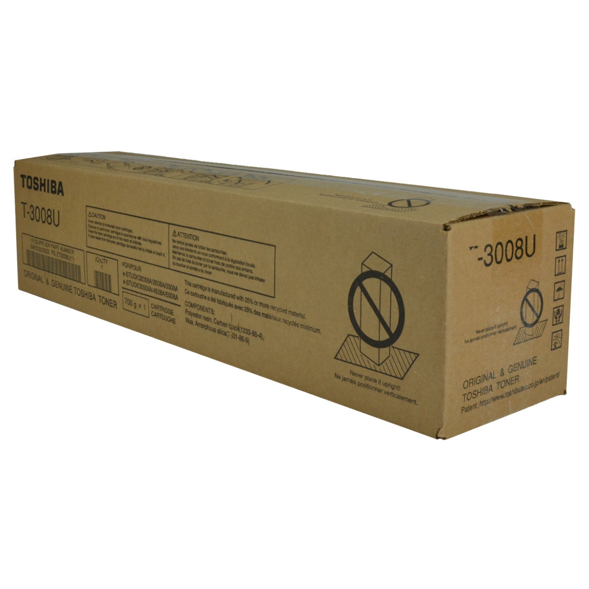 Picture of OEM Toshiba T-3008U (T3008U) Toner Cartridge, Black, 43.9K Yield