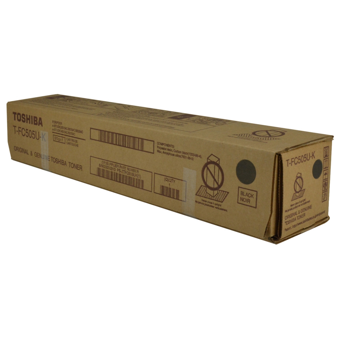 Picture of OEM Toshiba T-FC505U-K (TFC505UK) Toner Cartridge, Black, 38.4K Yield