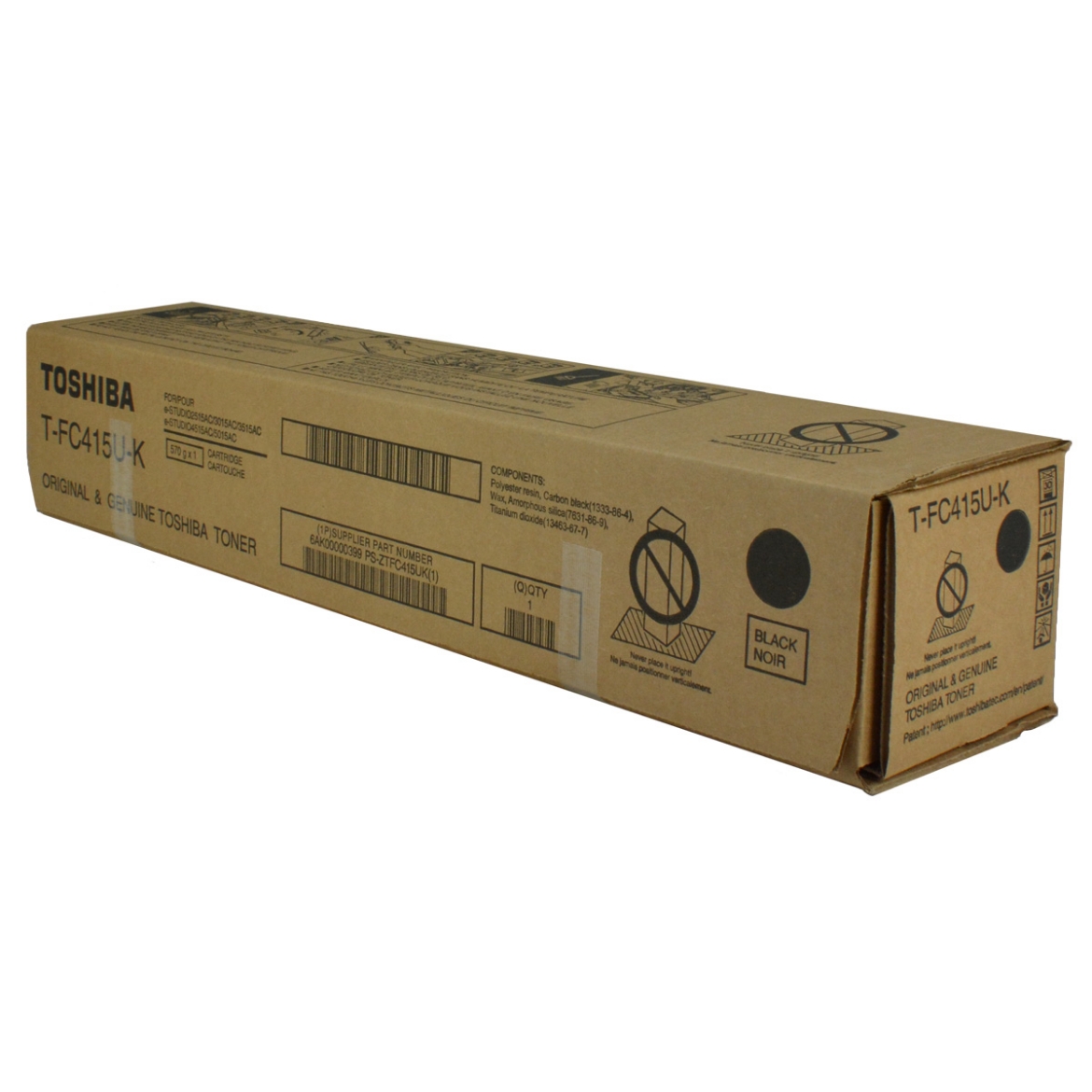 Picture of OEM Toshiba T-FC415U-K (TFC415UK) Toner Cartridge, Black, 38.4K Yield