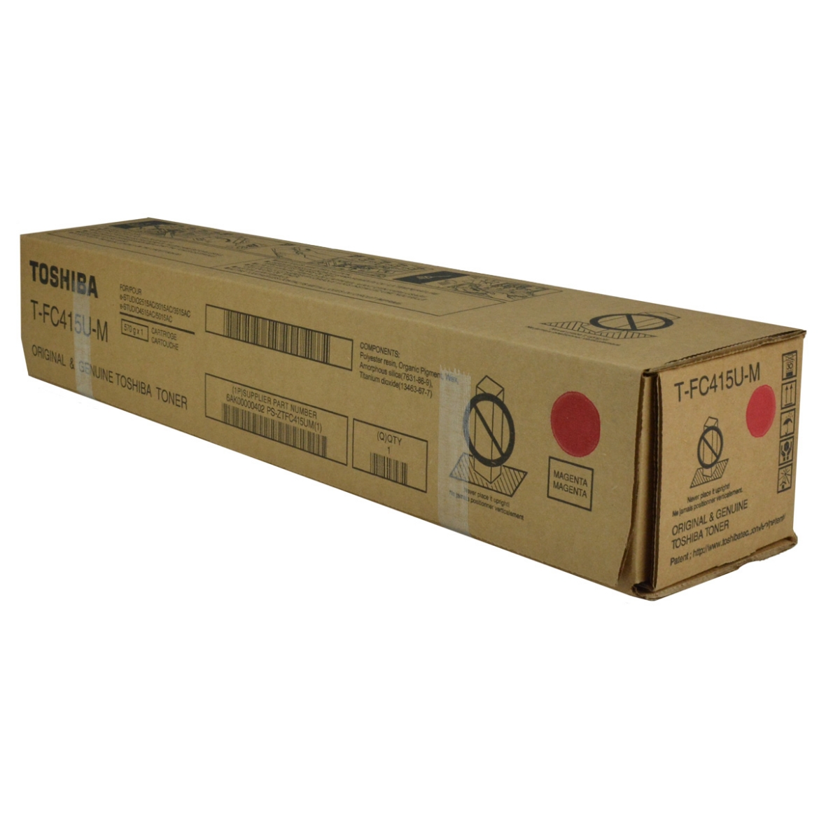 Picture of OEM Toshiba T-FC415U-M (TFC415UM) Toner Cartridge, Magenta, 33.6K Yield