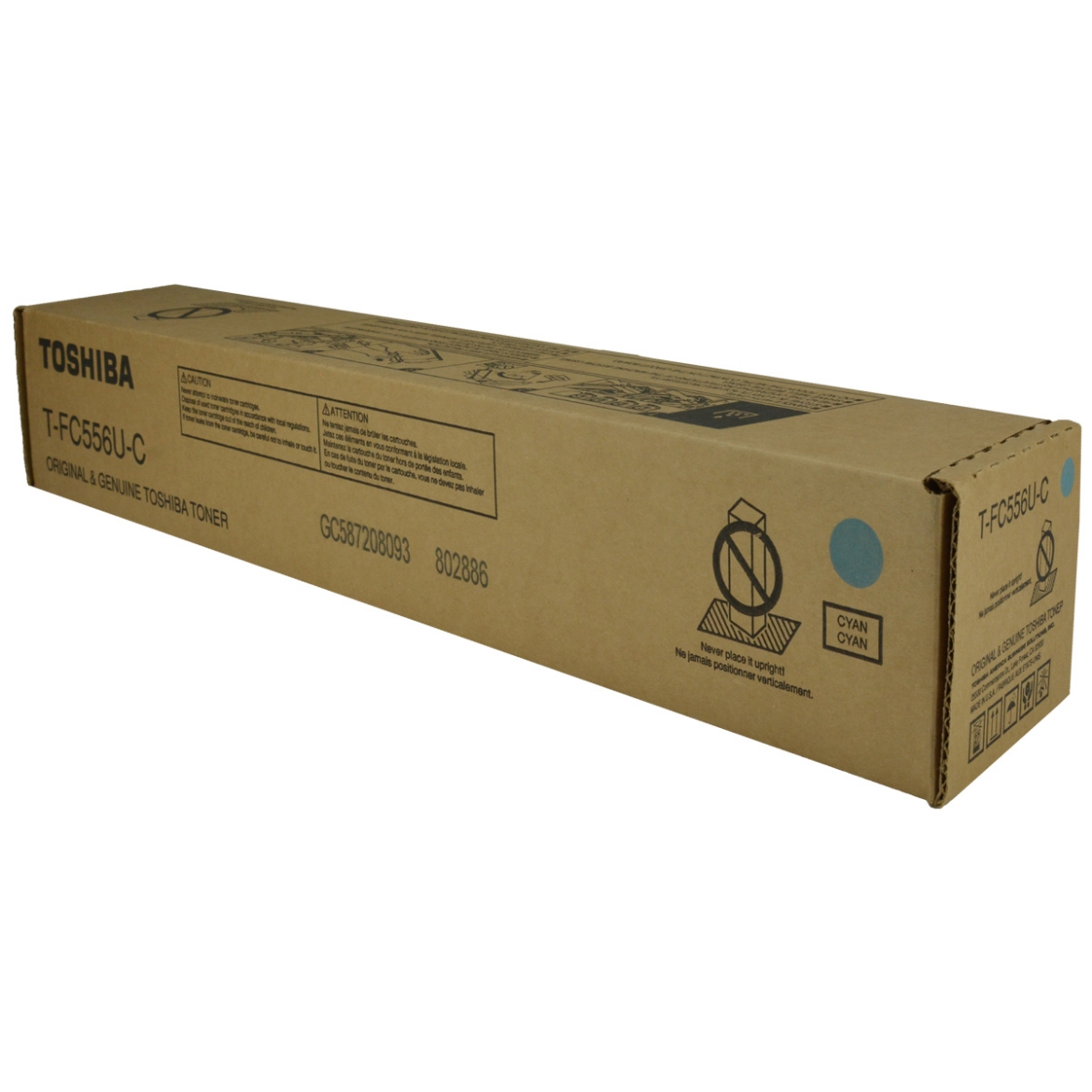 Picture of OEM Toshiba T-FC556U-C (TFC556UC) Toner Cartridge, Cyan, 39.2K Yield