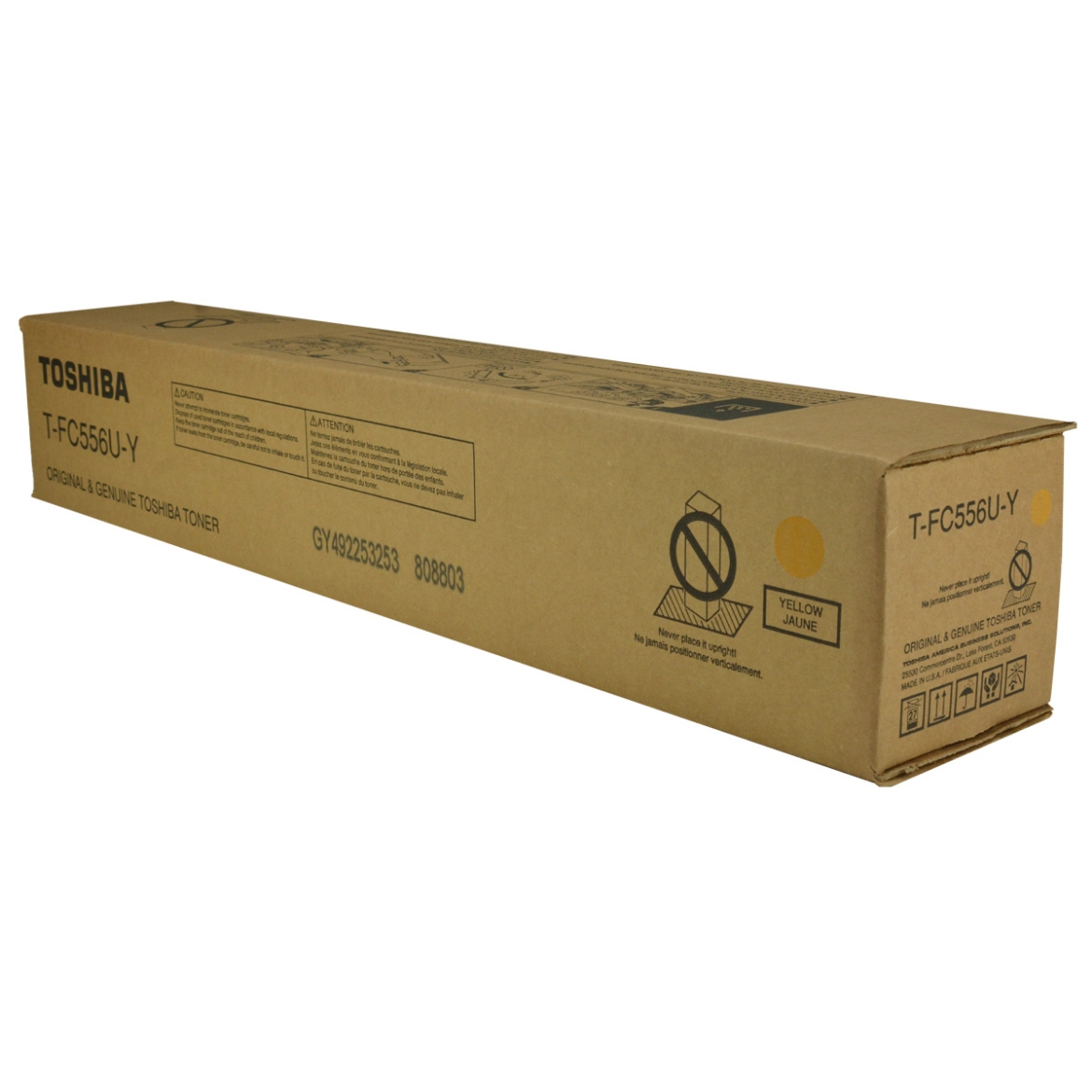 Picture of OEM Toshiba T-FC556U-Y (TFC556UY) Toner Cartridge, Yellow, 39.2K Yield