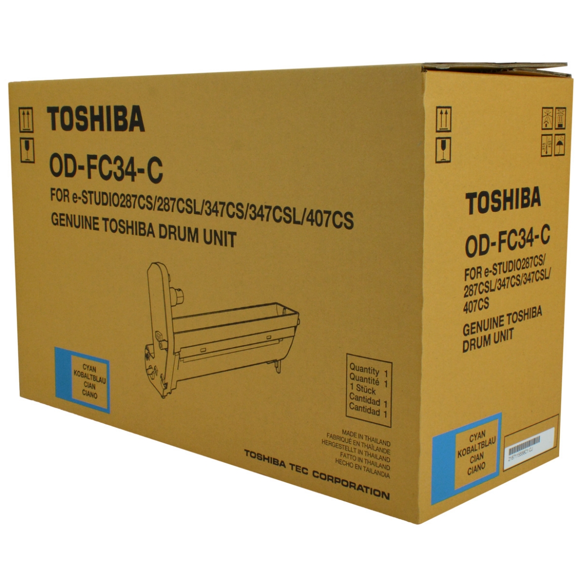 Picture of OEM Toshiba OD-FC34-C (ODFC34C) Drum Unit, Cyan, 30K Yield