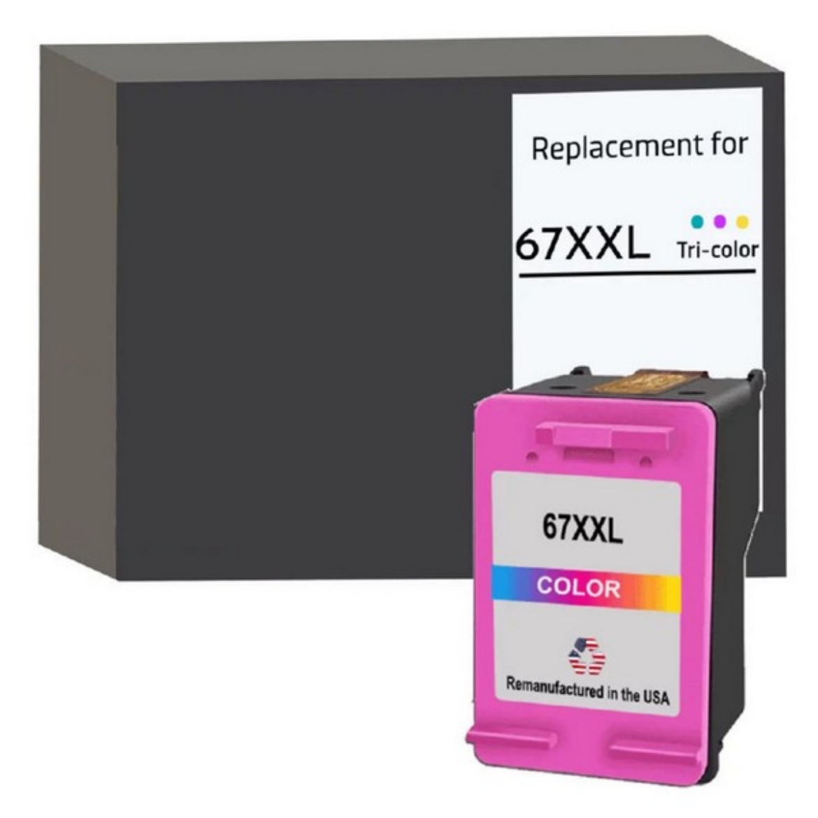 Picture of Remanufactured HP 67XXL (6ZA16AN) InkJet Cartridge, Tri-Color, 400 Extra High Yield
