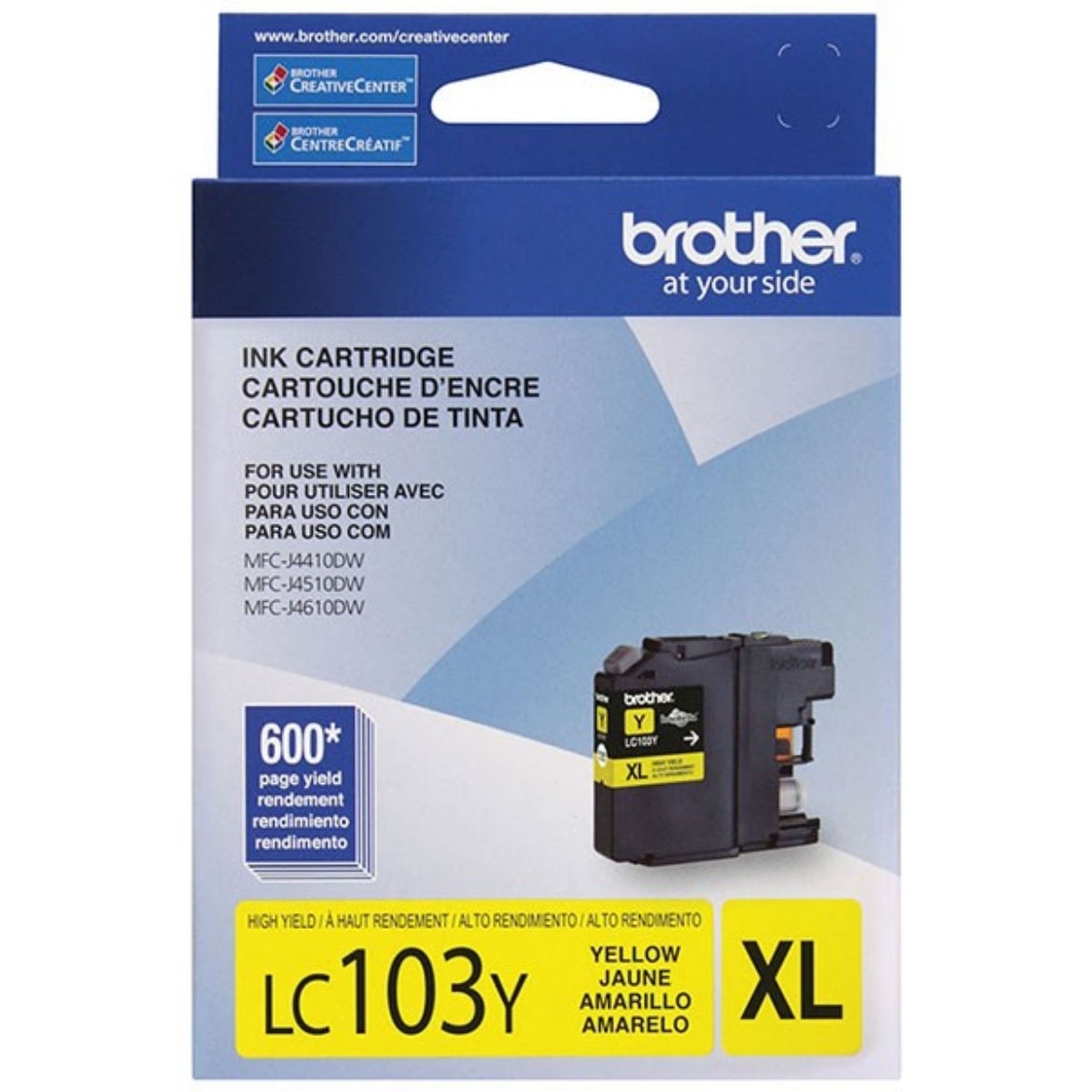 Picture of OEM Brother  (LC103Y) Inkjet, Yellow, 600 High Yield