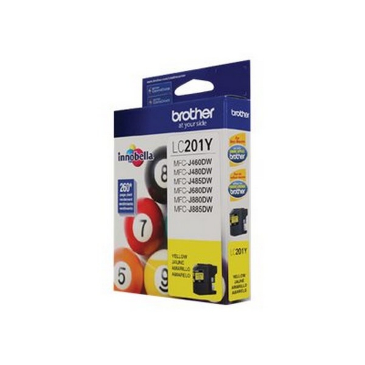 Picture of OEM Brother  (LC201Y) Inkjet, Yellow, 260 Yield